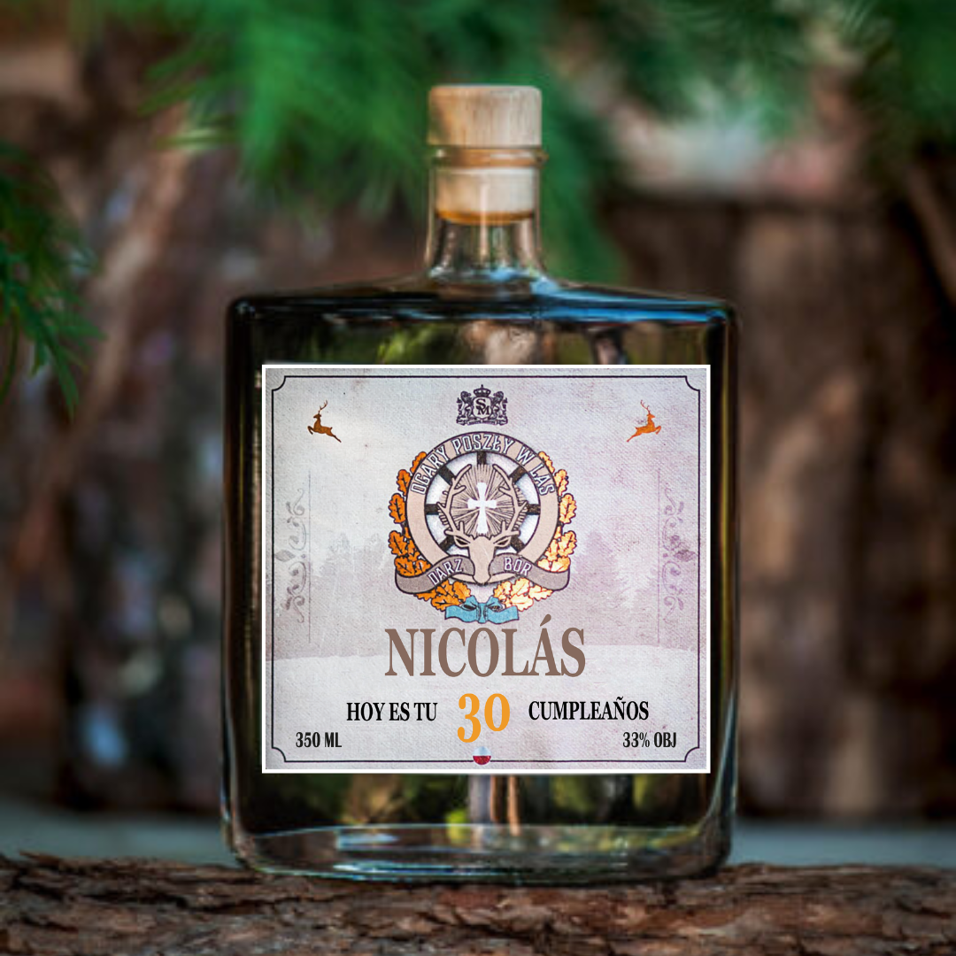 LICOR PERSONALIZADO ESPIRITU DEL BOSQUE REGALO PARA NAVIDAD