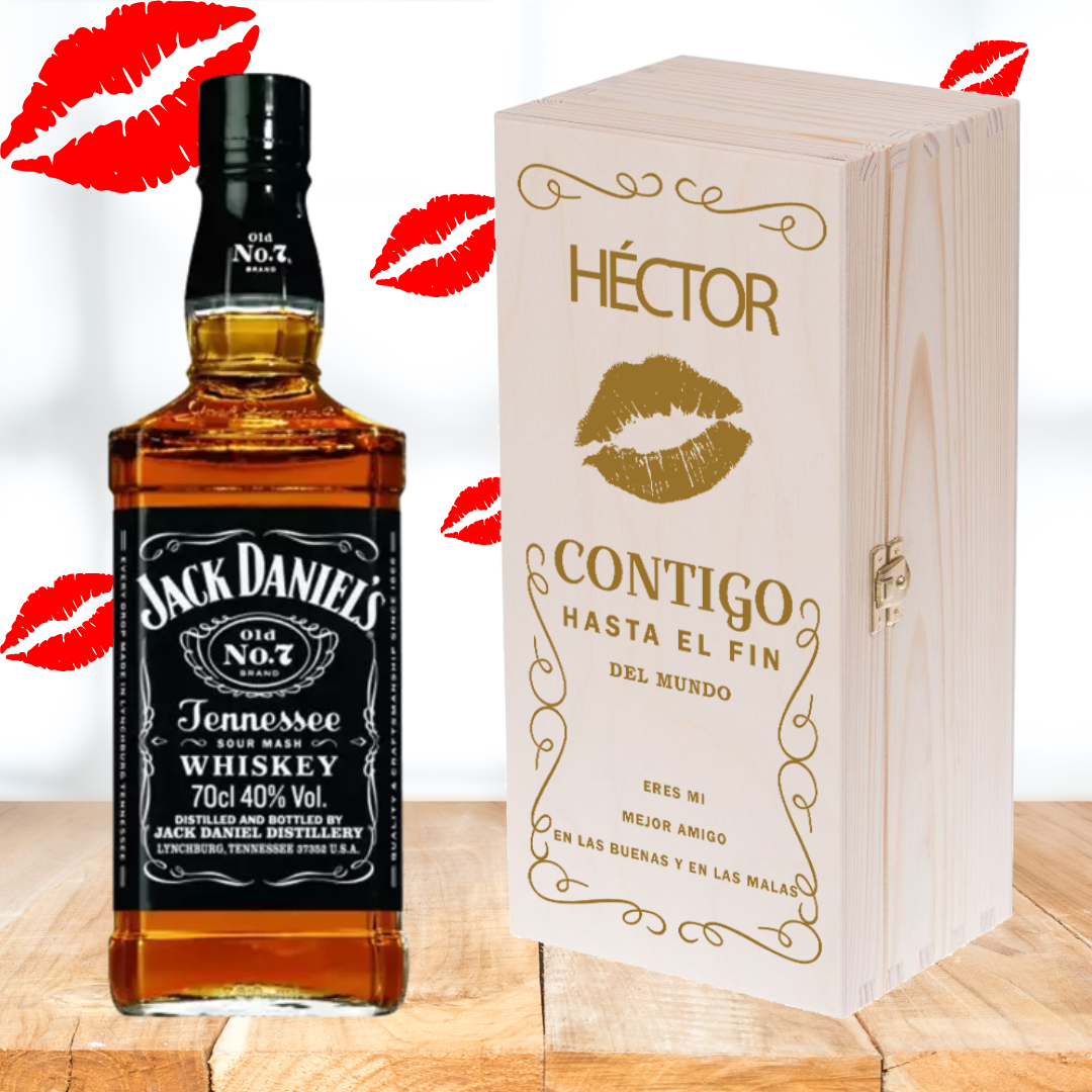 jack daniels en caja de madera para hombre regalo para san valentin jack daniels en caja de madera para hombre regalo para san valentin