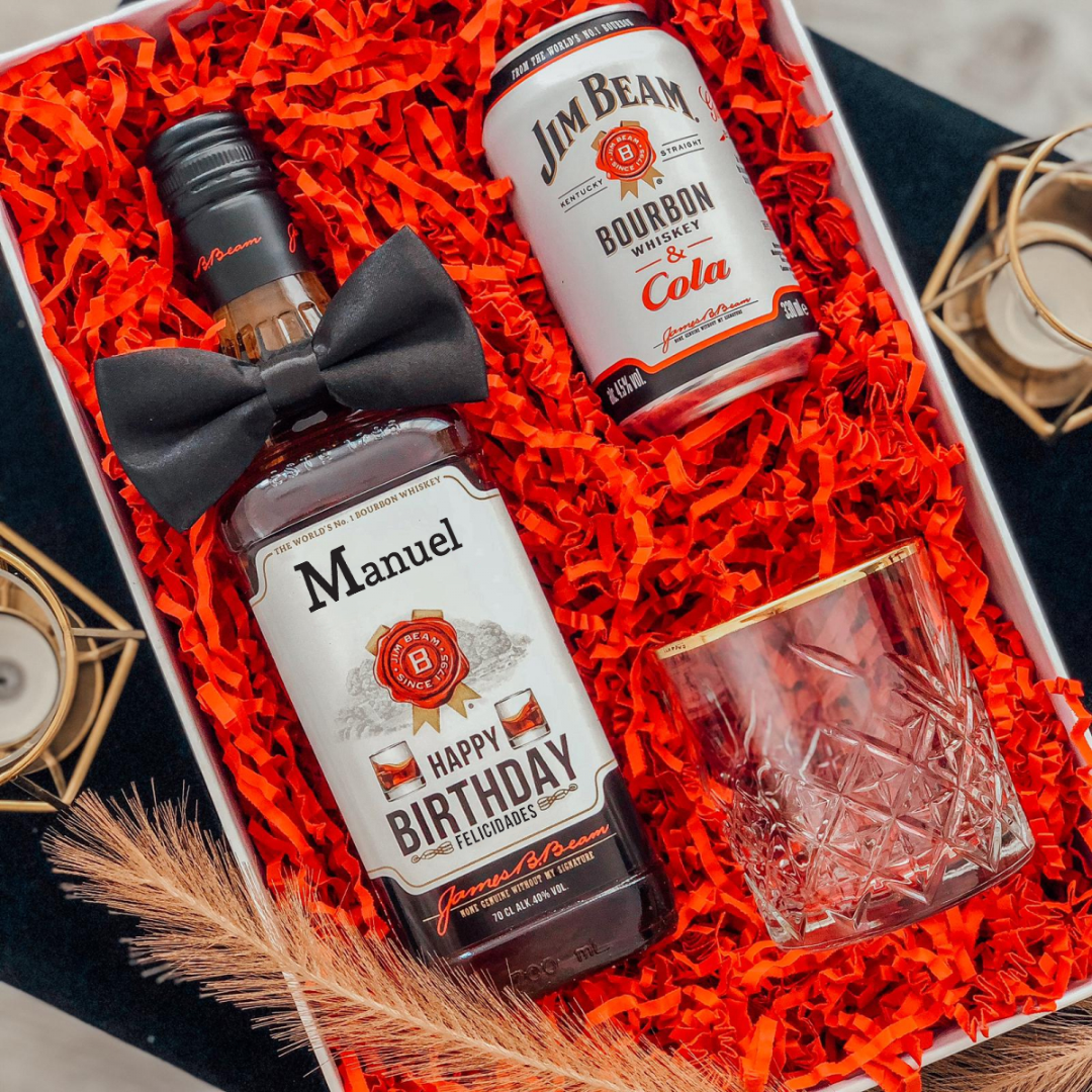 jim beam con vaso y cola en lata regalo para hombre jim beam con vaso y cola en lata regalo para hombre