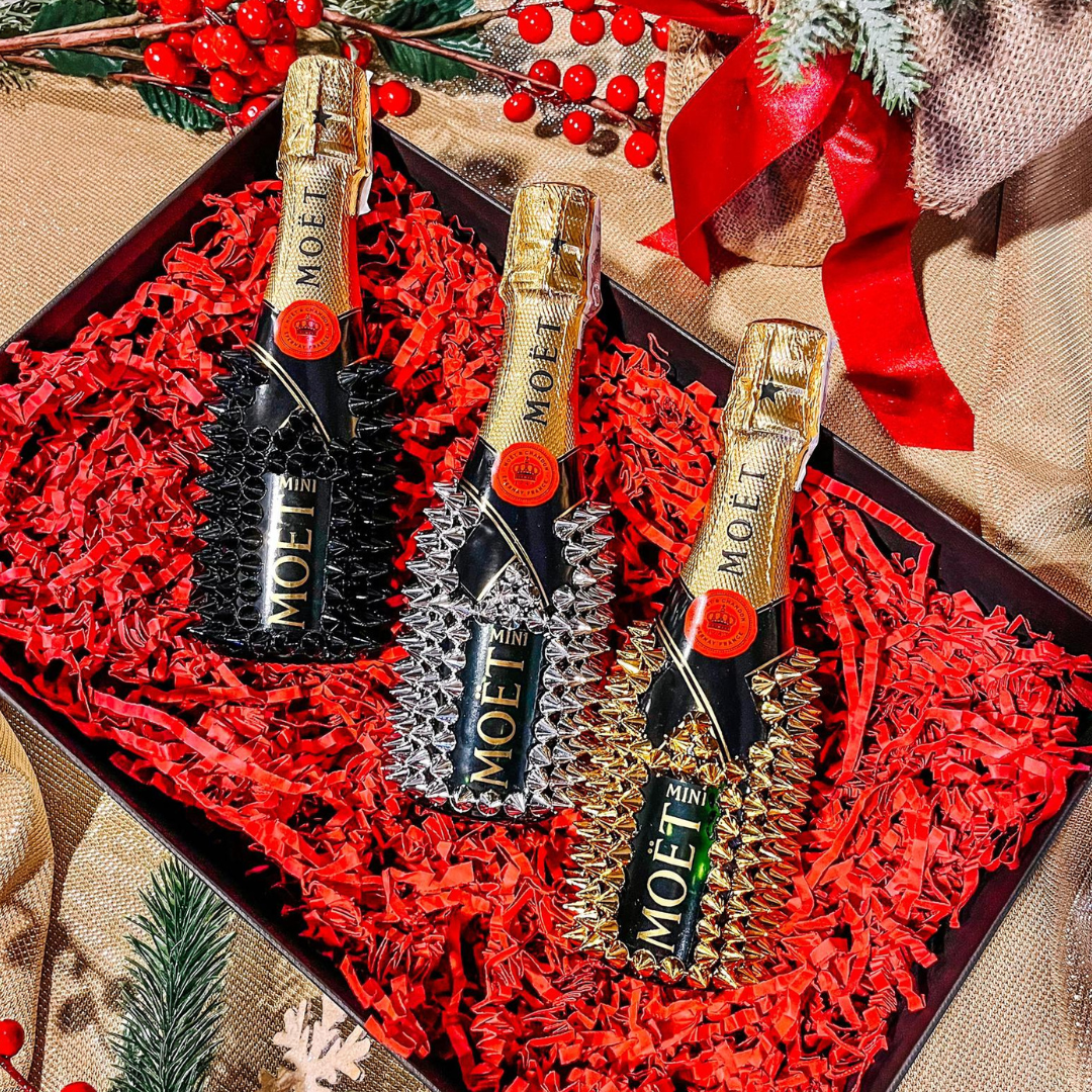 pack mini champagne moet & Chandon Brut Imperial botella decorada pack mini champagne moet & Chandon Brut Imperial botella decorada