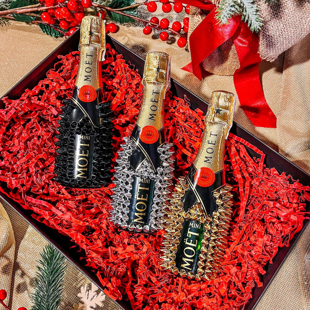 pack mini champagne moet & Chandon Brut Imperial botella decorada