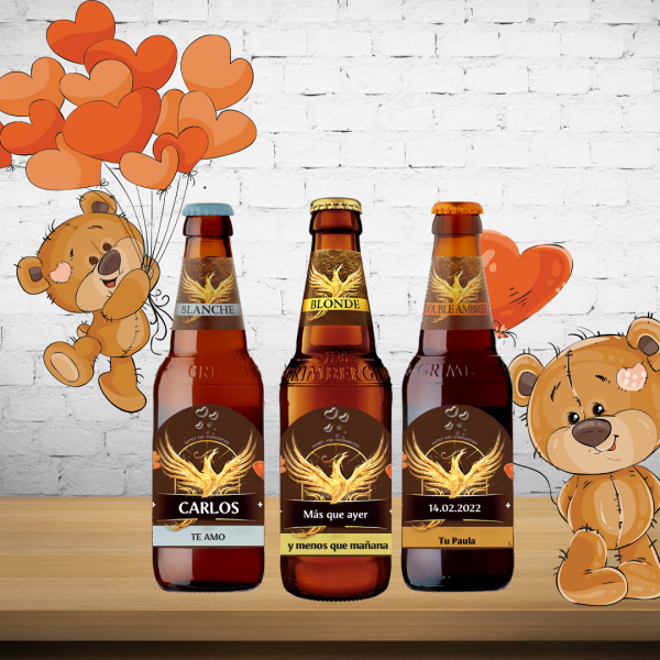 PACK DE CERVEZA GRIMBERGEN DE AMOR - REGALO PARA SAN VALENTÍN